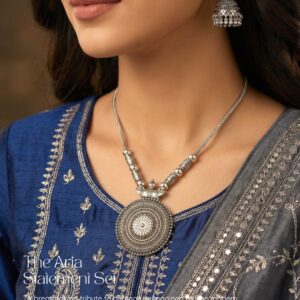 The Mandala silver oxidised set