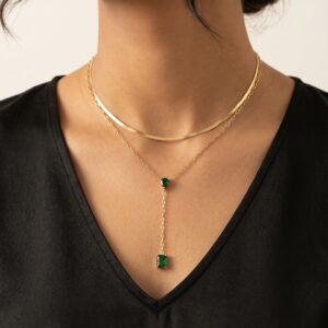 green-emerald-drop-layered-necklace