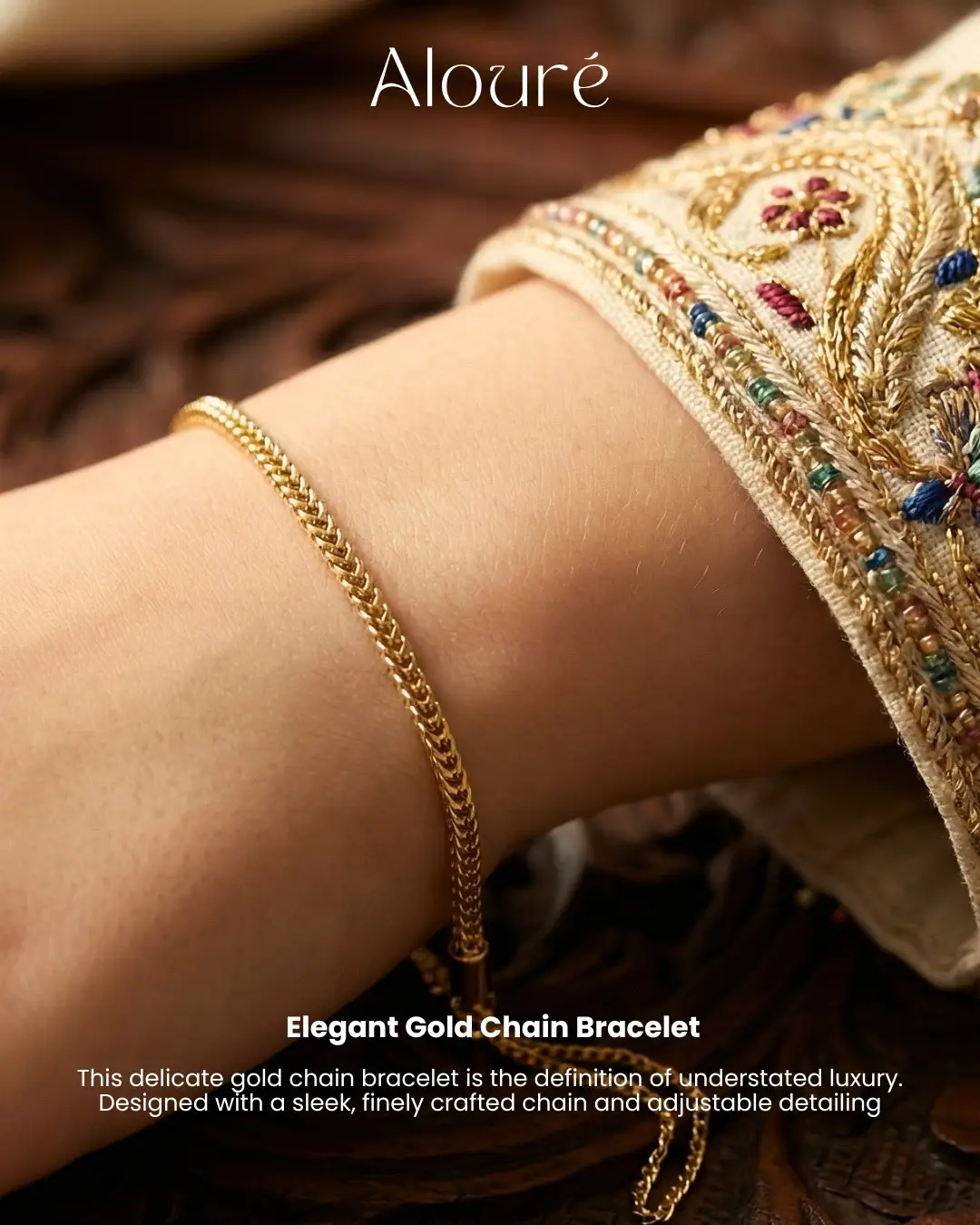 elegant-gold-chain-bracelet